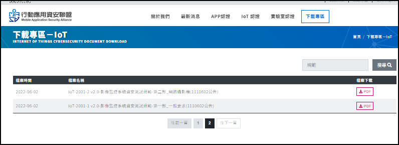 圖片說明:物聯網設備資安規章及標準文件圖2